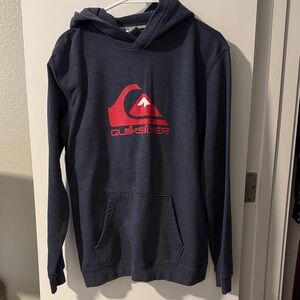 Quiksilver Navy Hoodie with Vibrant Red Emblem